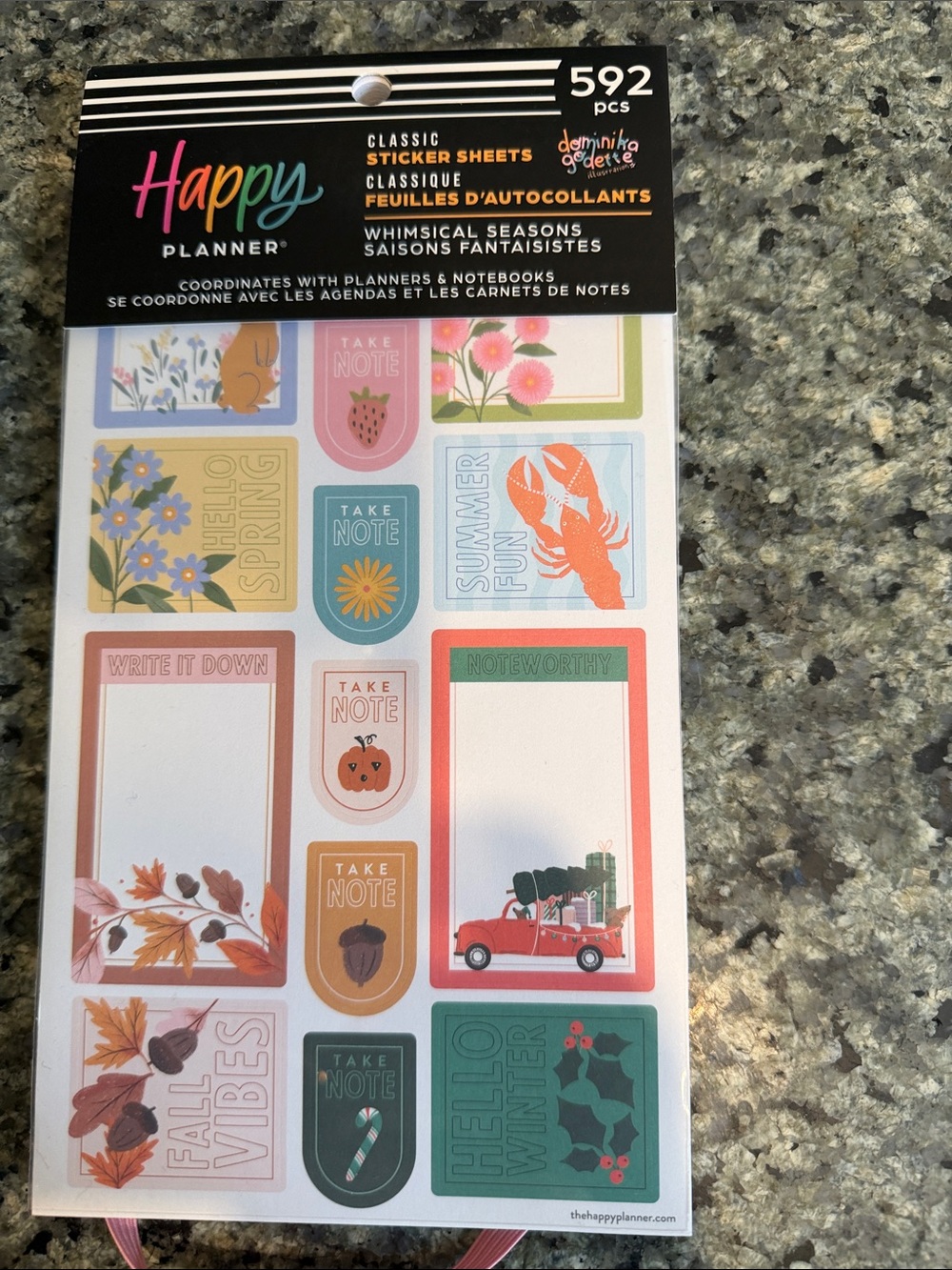 Happy Planner Multicolor Whimsical Seasons Sticker Sheets